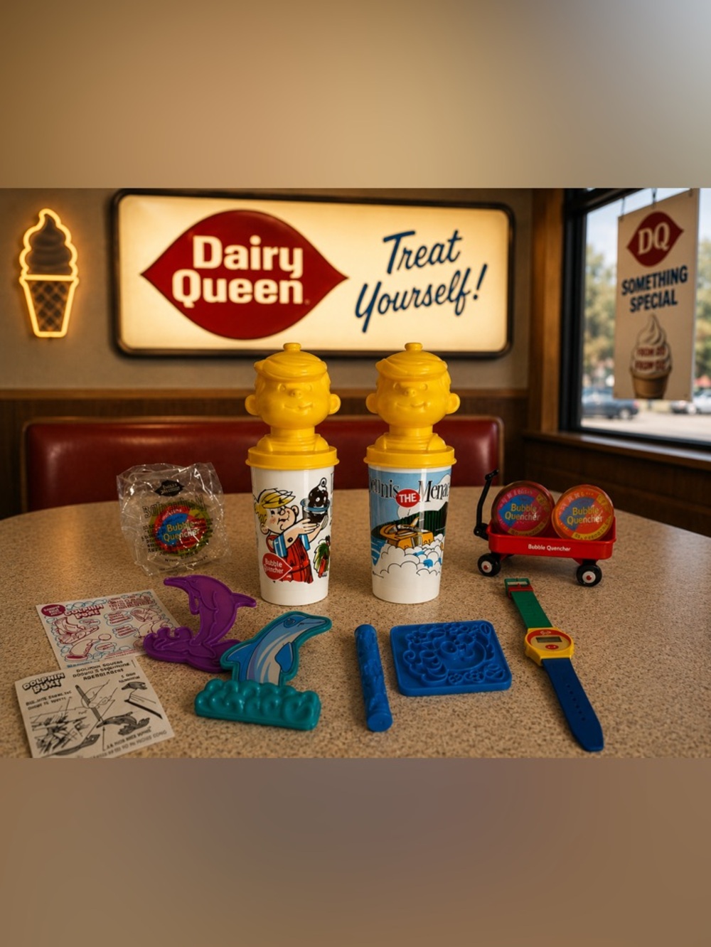 Dairy Queen Dennis the Menace Kids Pick-nic Toy Bundle 90’s
